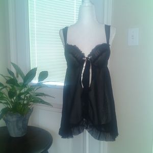 APT baby doll black see-through intimates